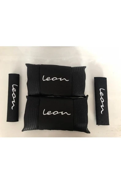 Seat Mk4 Yeni Leon El Yazısı Nakışlı Deri 1 Çift Boyun Yastık Ve 1 Çift Kemer Pedi ürün görseli