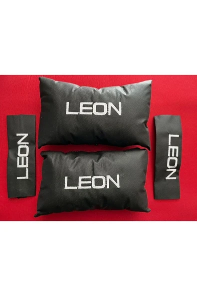 Seat Leon Nakışlı Deri 1 Çift Boyun Yastık Ve 1 Çift Kemer Pedi ürün görseli