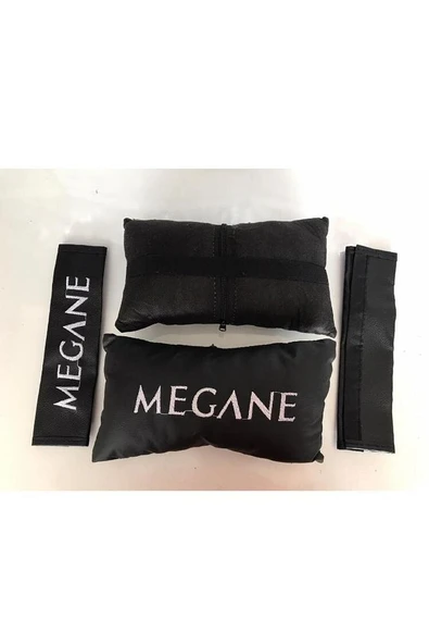 Megane Nakışlı Deri 1 Çift Boyun Yastık Ve 1 Çift Kemer Pedi - Resim 2