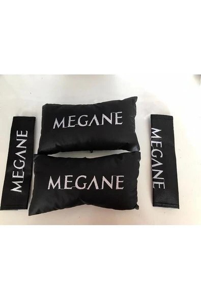 Megane Nakışlı Deri 1 Çift Boyun Yastık Ve 1 Çift Kemer Pedi - Resim 4