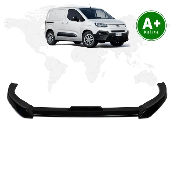 FA OTOMOTİV Fiat Doblo Panelvan Ön Lip Parlak Siyah 2024 Model ve Sonrası ürün görseli 1