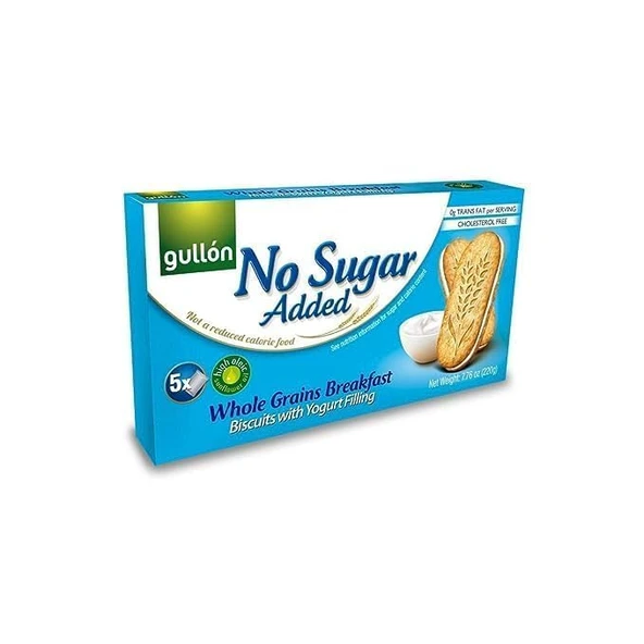 Gullon Yoğurt Aromalı Krema Dolgulu Şeker İlavesiz Tatlandırıcılı Bisküvi 220 gr - 2