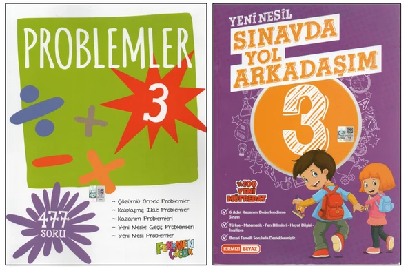 FENOMEN 3. SINIF PROBLEMLER+KIRMIZI BEYAZ SINAVDA YOL ARKADAŞIM (2 KİTAP) - 1