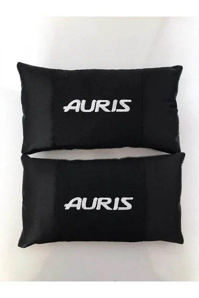 Toyota Auris Nakışlı Deri 1 Çift Boyun Yastık Ve 1 Çift Kemer Pedi - Resim 3