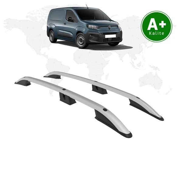 FA OTOMOTİV Citroen Berlingo Panelvan Tavan Çıtası Uzun Şasi 2024 Model ve Sonrası Gri ürün görseli 1