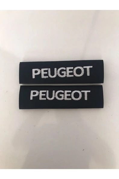 Peugeot Nakışlı Deri 1 Çift Boyun Yastık Ve Kemer Pedi - Resim 4