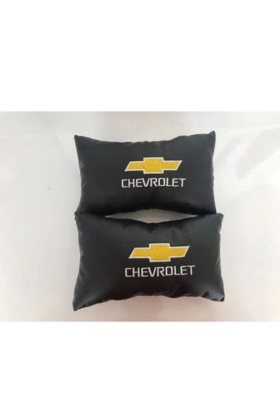 Chevrolet Nakışlı Cruze Aveo Deri 1 Çift Boyun Yastık Ve 1 Çift Kemer Pedi - Resim 2