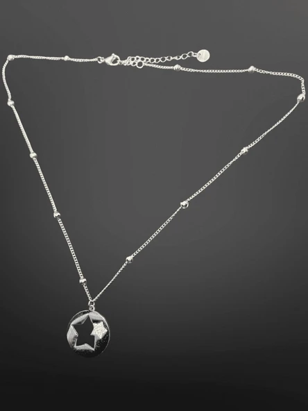 Yıldız Figürlü 316L Çelik Kolye | Minimal Tasarım | Suya Dayanıklı El Yapımı Takı ürün görseli 1