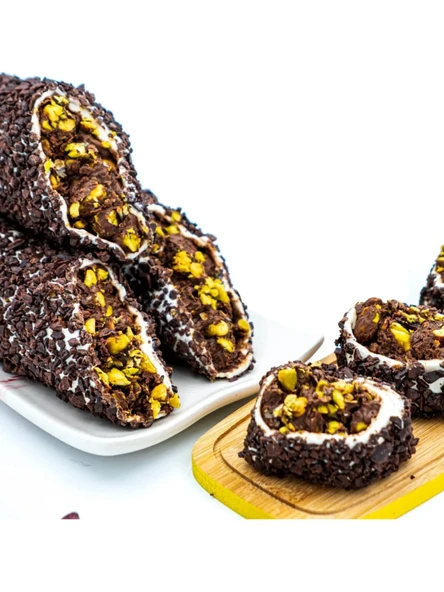 Dadak Lokum ve Kuruyemiş Bitter Çikolata Kaplamalı Antep Fıstıklı Atom Lokum 1KG - 3