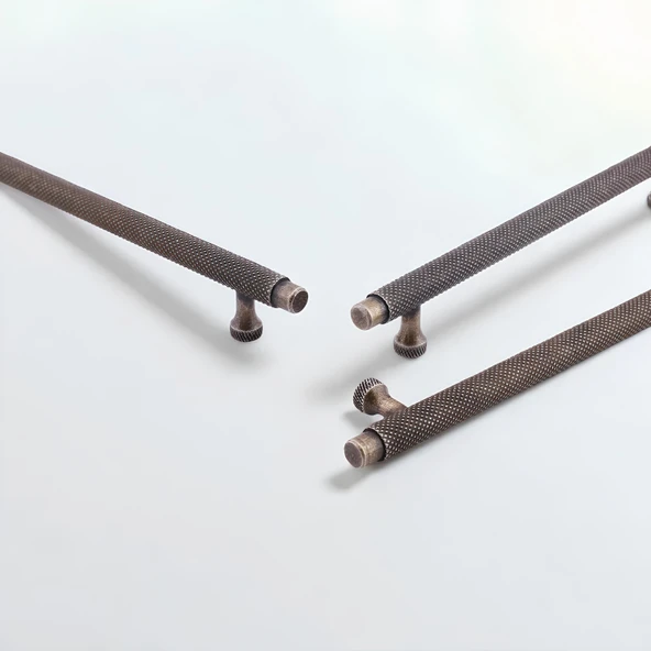 Martin Eskitme Antik Sarı Metal Kulp 192 mm Mobilya Çekmece Mutfak Dolabı Dolap Modern Kapak Kulplar - Resim 3