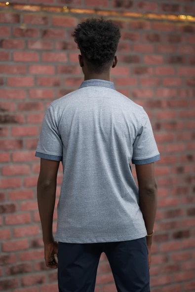 Advante Regular Fit Likralı Pano Desenli Polo Yaka T-shirt - Resim 4