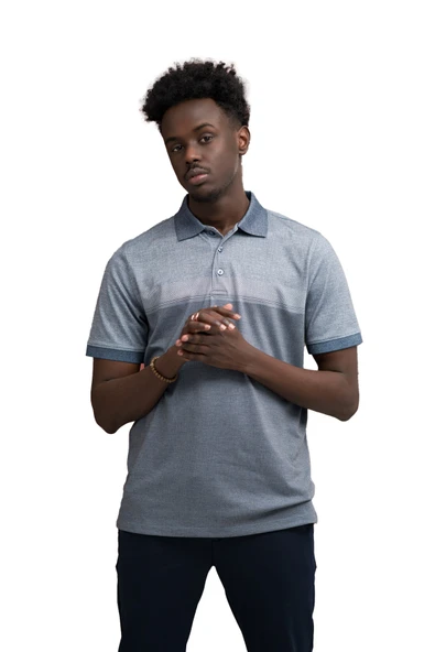 Advante Regular Fit Likralı Pano Desenli Polo Yaka T-shirt ürün görseli