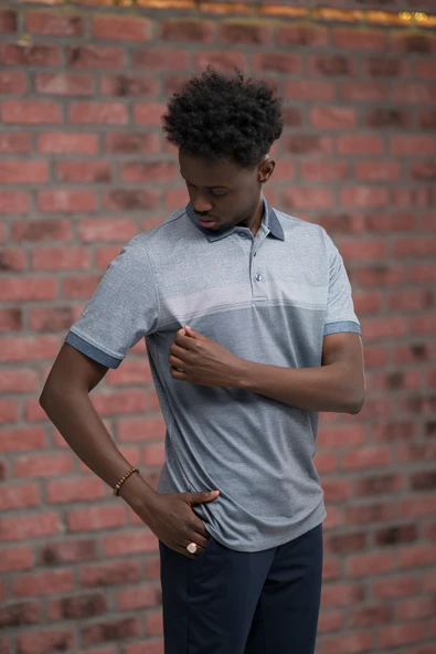 Advante Regular Fit Likralı Pano Desenli Polo Yaka T-shirt - Resim 3