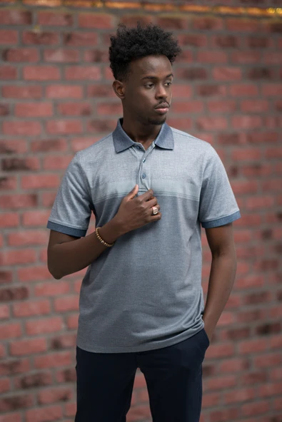 Advante Regular Fit Likralı Pano Desenli Polo Yaka T-shirt - Resim 2