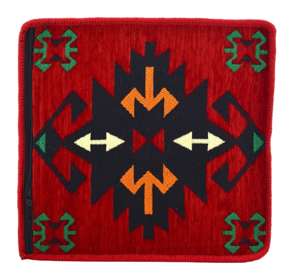 Dekoratif Otantik Çift Taraflı Fermuarlı Kilim Şark Köşesi Minder Kılıfı (40cmx41cm) Mod11