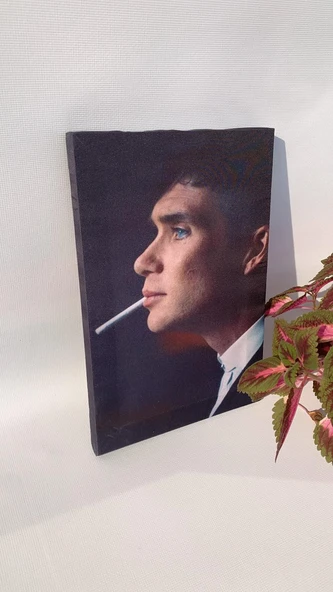 Cillian Murphy Portreli Natürel Tasarım Ahşap Çerçeve Ev İşyeri Ofis Duvar Kanvas Tablo PRT3 - Resim 4