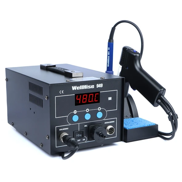 WellHise 949 Vakumlu Havya İstasyonu  Lehim Sökme Tabancalı Isı Ayarlı - 4