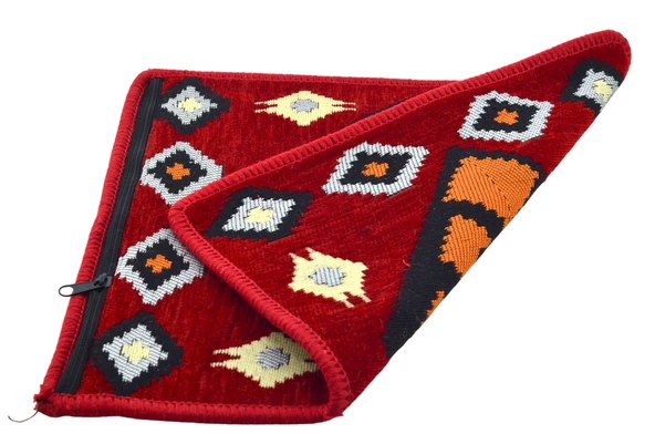 Dekoratif Otantik Çift Taraflı Fermuarlı Kilim Şark Köşesi Minder Kılıfı (40cmx41cm)  Mod9 - 3