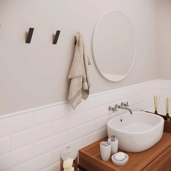 Duvar Askılığı Askısı - 3'lü Set - Metal Ahşap Siyah Metal Askılar, Duvar Askıları - Dekoratif Duvar Askıları - Duvar Askıları - Resim 5