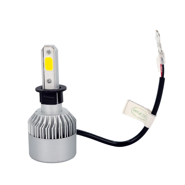 Mega Oto Market 360 Slim Led Fanlı Xenon Far Lambası Limon Sarısı H3 Soket ile Uyumlu - 4