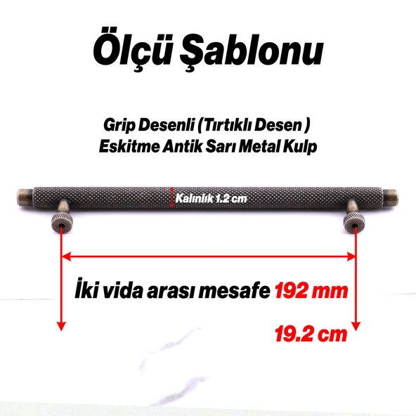 Martin Eskitme Antik Sarı Metal Kulp 192 mm Mobilya Çekmece Mutfak Dolabı Dolap Modern Kapak Kulplar - Resim 2