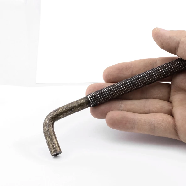 Uber Tırtıklı Antik Sarı Metal Kulp 160 mm 16 cm Mobilya Çekmece Mutfak Dolabı Dolap Modern Kapak - 6