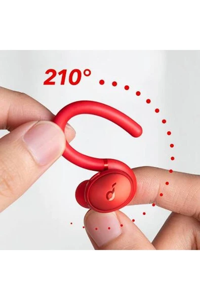 Anker Soundcore Sport X10 TWS Bluetooth 5.2 Kablosuz Kancalı Spor Kulaklık - IPX7 Suya Dayanıklı - Kırmızı - 3