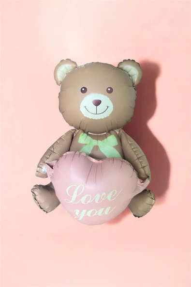 Kalpli Ayıcık ile Pembe Peluş Ayıcık Buketi – Özel Hediye Seti - Resim 7