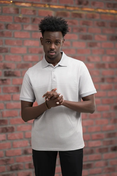 Advante Regular Fit Likralı Pano Desenli Polo Yaka T-shirt - Resim 7