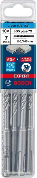 EXPERT SDS plus-7X K-Delici Ucu 7*165, 10 parça ürün görseli
