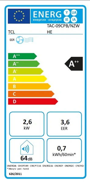 TCL TAC-09CPB/DL2 A 9000 BTU Mobil Klima - 7