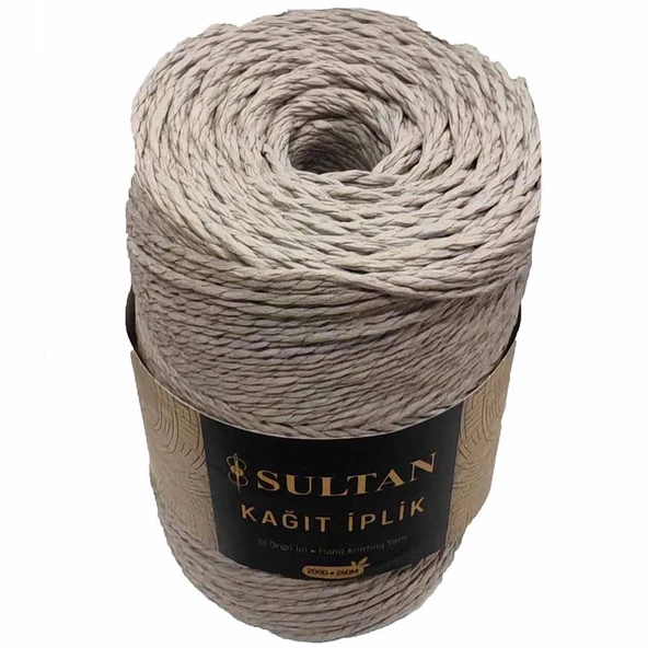 Hazır Sarım Kağıt İp ( 200 Gram ) 47 Açık Gri - Resim 2
