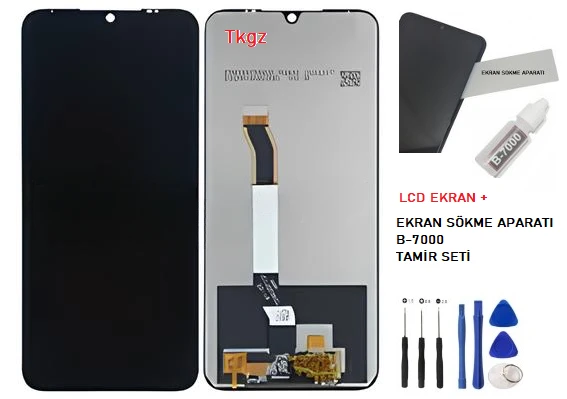 Tkgz Xiaomi Redmi NOTE 8T Uyumlu Lcd Ekran Dokunmatik SERVİCE PACK + HD Nano Ekran Korucu - 2