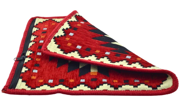 Dekoratif Otantik Çift Taraflı Fermuarlı Kilim Şark Köşesi Minder Kılıfı (40cmx41cm) Mod12 - 2