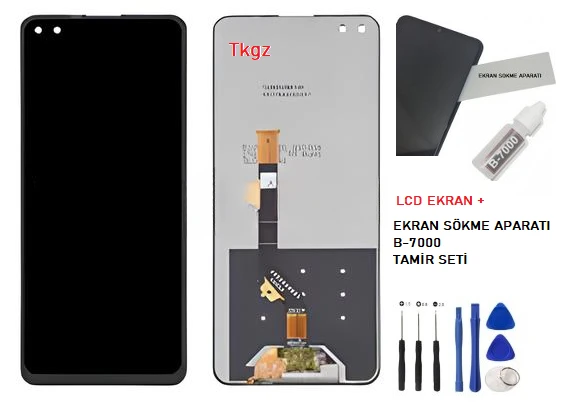 Tkgz Infinix ZERO 8 Uyumlu Lcd Ekran Dokunmatik SERVİCE PACK + HD Nano Ekran Korucu - Resim 2