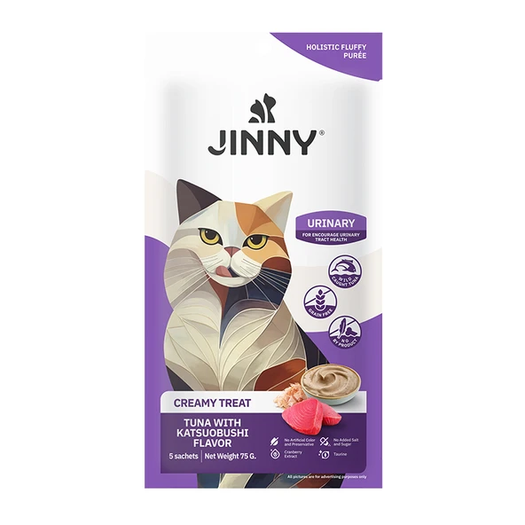 Jinny Ton Balıklı Urinary Destekleyici Creamy Kedi Ödükü 5x15 Gr ürün görseli 1
