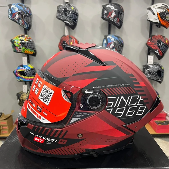 MT Helmets Thunder 4 SV Luminence D5 Mat Kırmızı ürün görseli