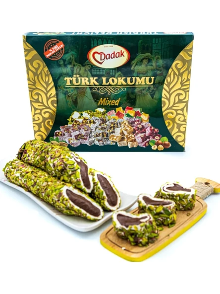 Dadak Lokum ve Kuruyemiş File Antep Fıstığı Kaplamalı Çikolata Dolgulu Lokum 2 kg - 3