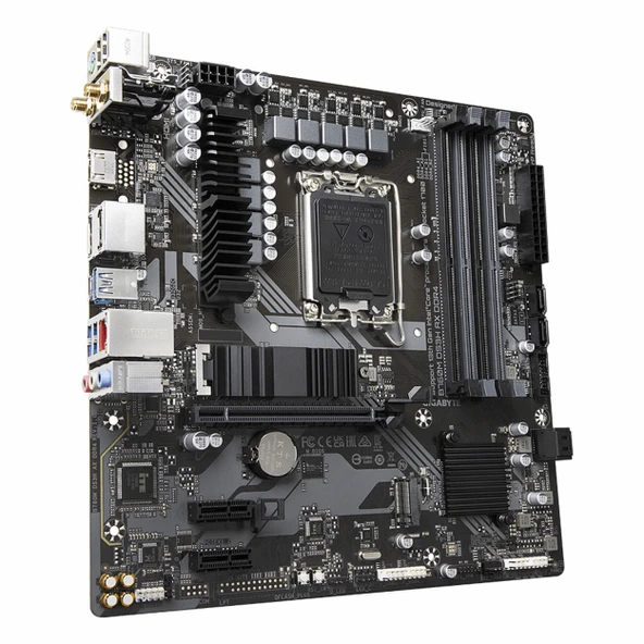 Gigabyte B760M DS3H AX DDR4 (5333MHz)OC M.2 HDMI/DP/USB-C PCIe 4.0 1700P mATX Anakart - Resim 3