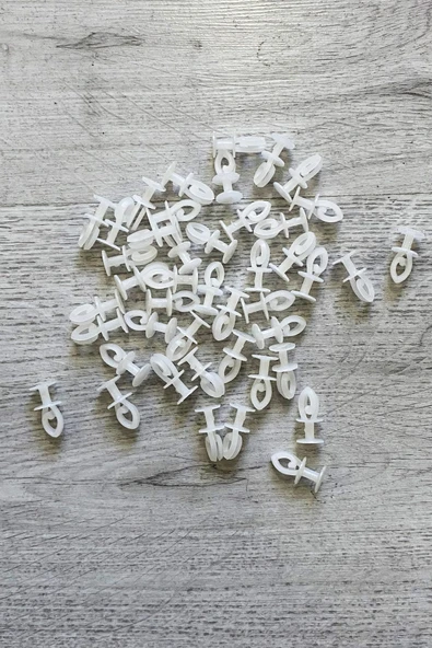 Geçmeli Sistem 75 adet Tül ve Perde Düğmesi Sağlam Korniş Halkası ürün görseli 1