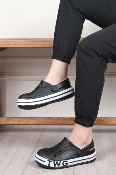 Aspor Siyah Unisex Sabo Terlik - Resim 3