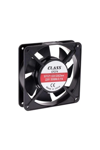 Class Cf-274 120x120x25 Ac 220 Volt 2 Pin 50/60 Hz 0.11a Fan ürün görseli 1