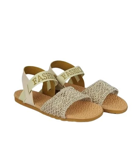 Pembe Potin Kadın Anatomik Sandalet 001-1907-21Vizon - Resim 2