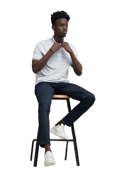 Advante Regular Fit Likralı Çizgili Polo Yaka T-shirt