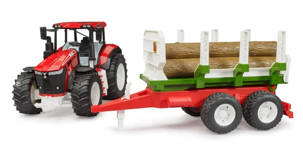 Bruder Roadmax Kütük Taşıyan Römorklu Traktör Br03453 - Resim 5