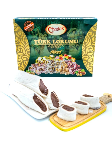 Dadak Lokum ve Kuruyemiş Hindistan Cevizi Kaplamalı Çikolata Dolgulu Lokum 2 kg - 3