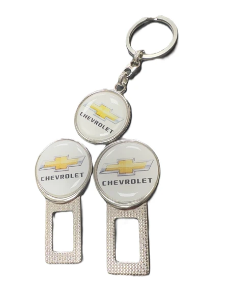 chevrolet İkaz Ses Susturucu Metal Toka 2 Adet Ve Anahtarlık 1 Adet ürün görseli