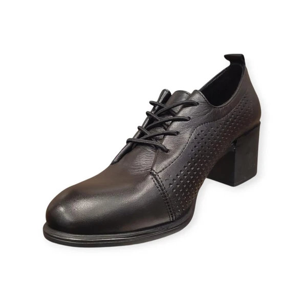 MAMMAMİA D25YA-7355 TOPUKLU KADIN DERİ AYAKKABI - Resim 2