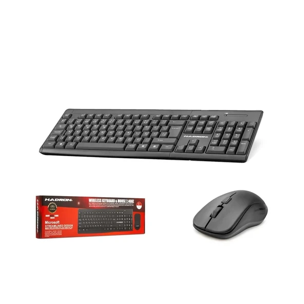 Hadron Hd840 Wireless Klavye Mouse Set Q Siyah ürün görseli