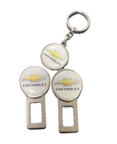 chevrolet İkaz Ses Susturucu Metal Toka 2 Adet Ve Anahtarlık 1 Adet - Resim 2